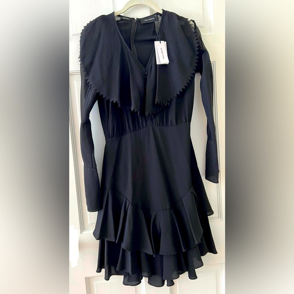 Yigal Azrouël Black Midi Dress (new) - size 2
